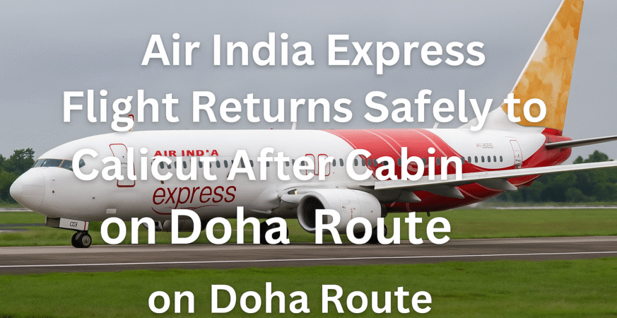 Air India Express flight return, Calicut to Doha flight news, cabin malfunction mid-air, aviation safety India, Calicut International Airport, Air India Express incident, flight IX 375 update, Doha flight delay, Air India Express Boeing 737, Tata Group airline safety, India Qatar flight disruption,Calicut, Kerala, India,Doha, Qatar