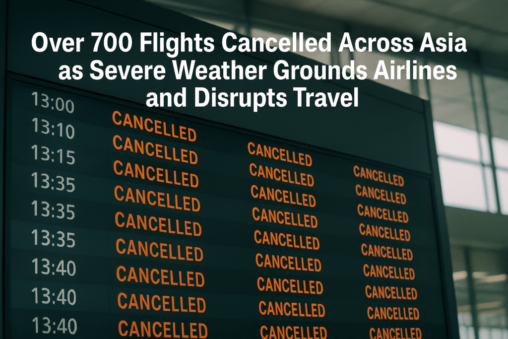 Over 700 Flights Cancelled Across Asia