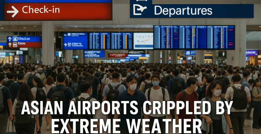 Asian Airports Crippled by Extreme Weather: Over 70 Flights Cancelled