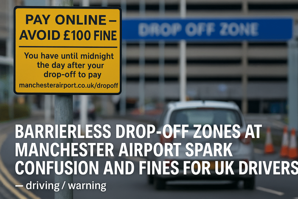 Barrierless Drop-Off Zones at Manchester Airport Spark Confusion