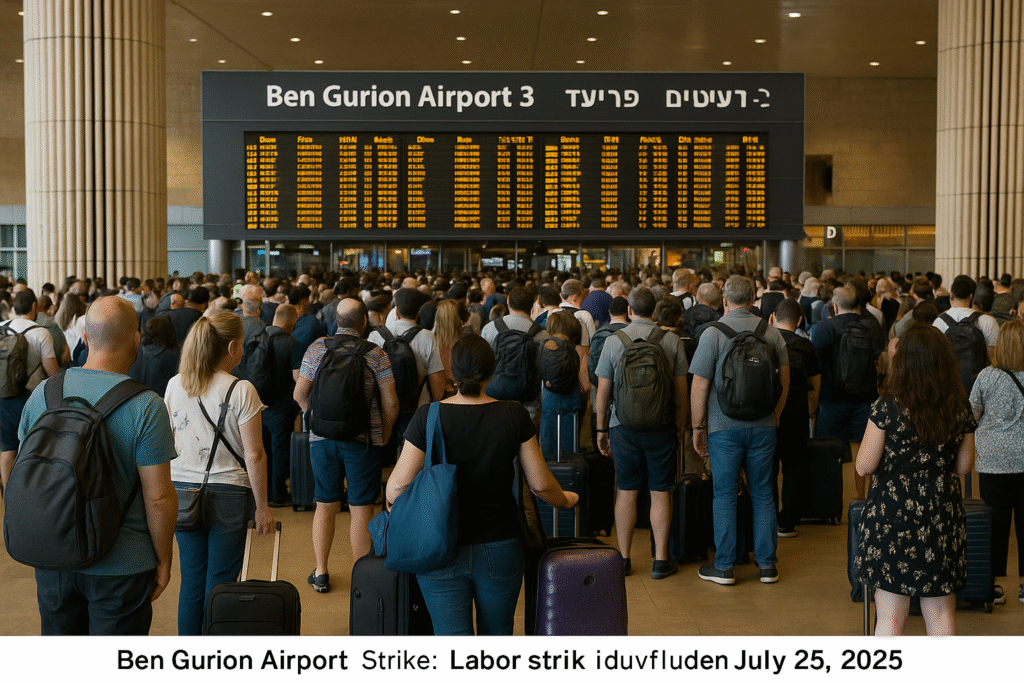 Ben Gurion Airport Ground Staff Strike Causes Major Flight Delays