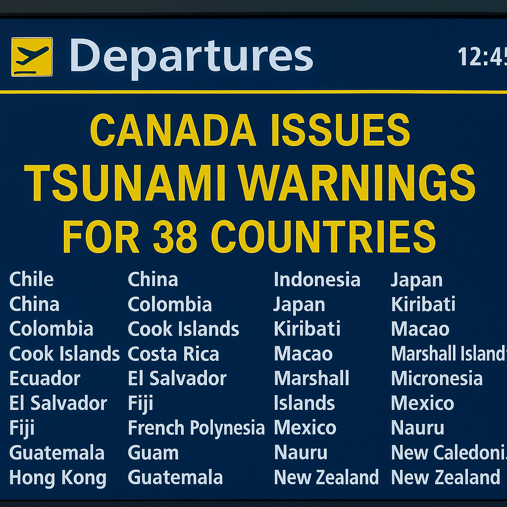 Canada Issues Tsunami Travel Warnings