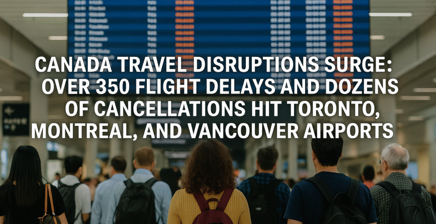 Canada Travel Disruptions Surge Over 350 Flight Delays
