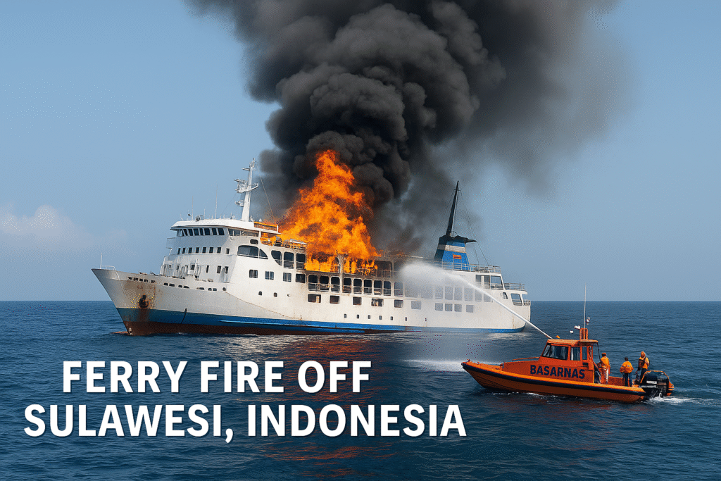 Ferry Fire Near Sulawesi: 3 Dead, 500+ Rescued as Indonesia