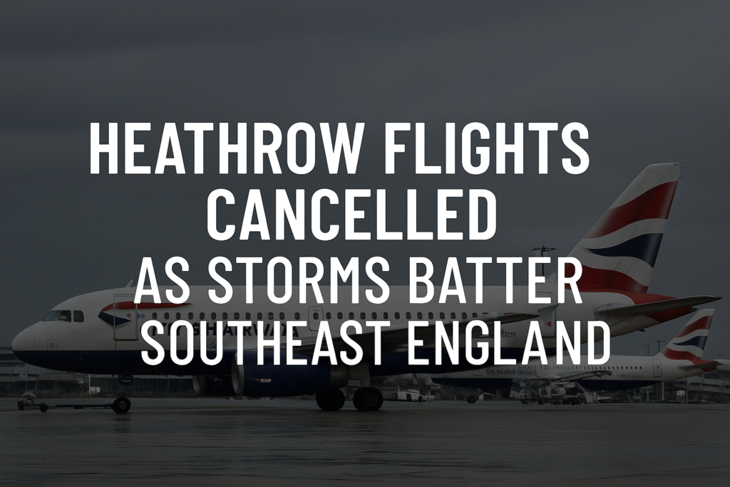 Heathrow Airport Flights Cancelled Amid Severe Storms