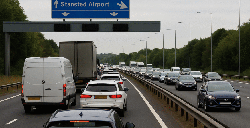 M11 Traffic Chaos Near London Stansted Airport Sparks Renewed