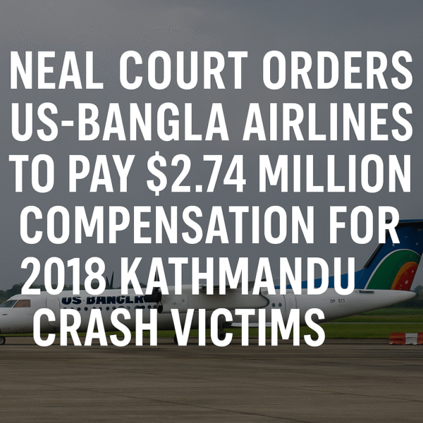Nepal Court Orders US-Bangla Airlines to Pay $2.74 Million