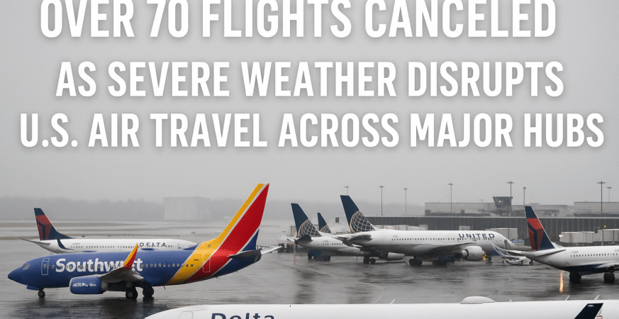 Over 70 Flights Canceled as Severe Weather Disrupts U.S. Air
