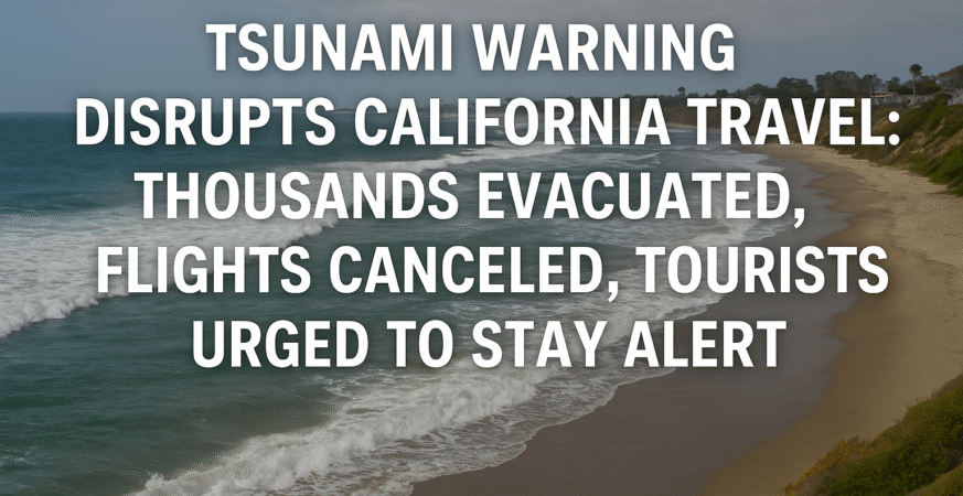 Tsunami Warning Disrupts California Travel