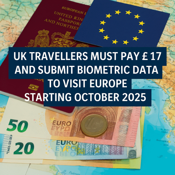 UK Tourists to Face £17 ETIAS Fee