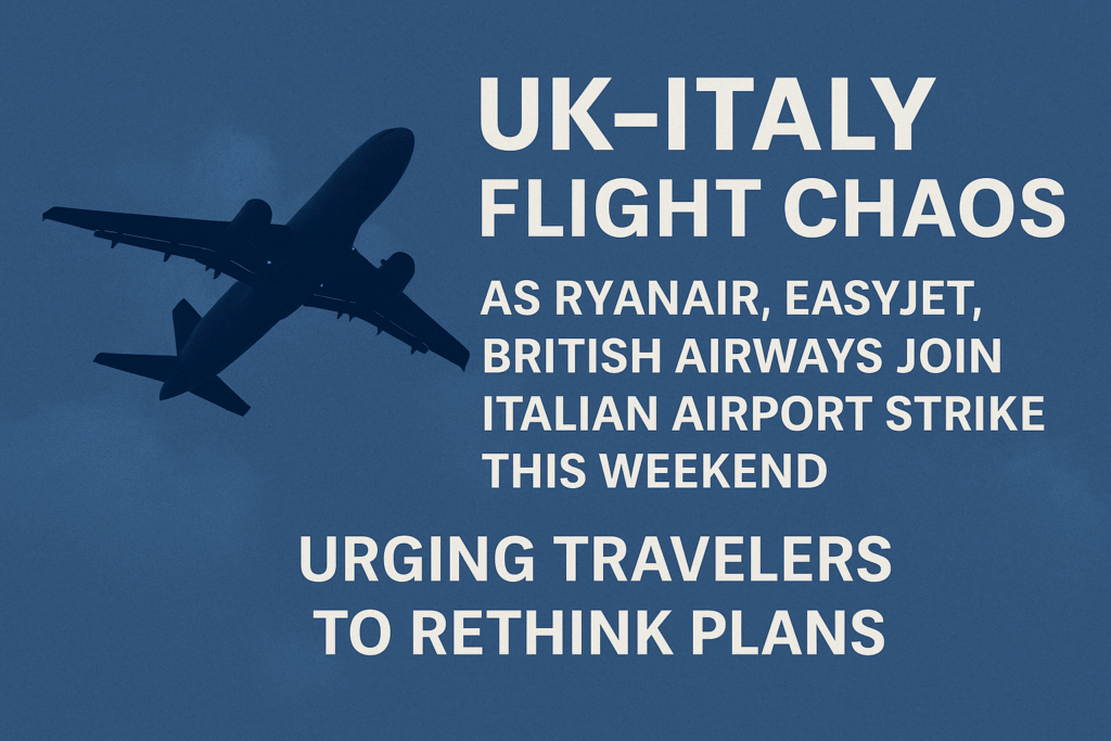 UK–Italy Flight Chaos Looms as Ryanair, easyJet, British Airways