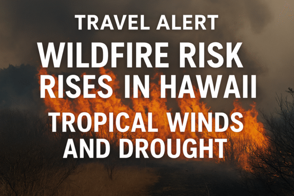 Wildfire Risk Rises in Hawaii Travel Alert Issued for Maui