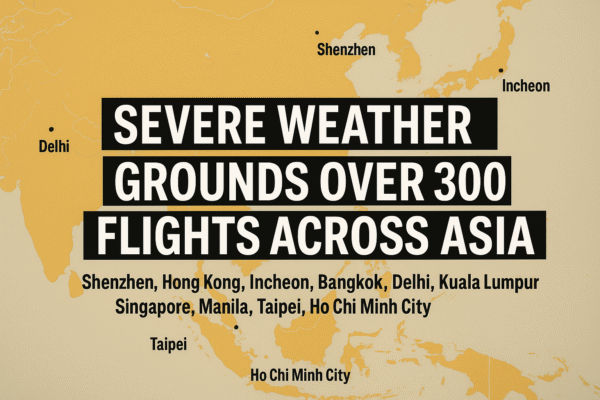 Severe Weather Grounds Over 300 Flights Across