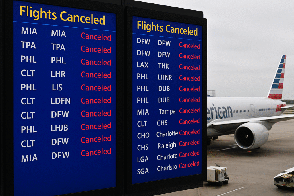 American Airlines Cancels Over 20 Flights