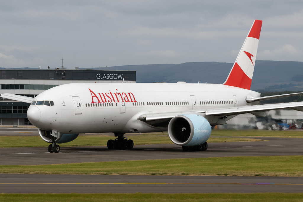 Austrian Airlines Emergency Landing in Glasgow
