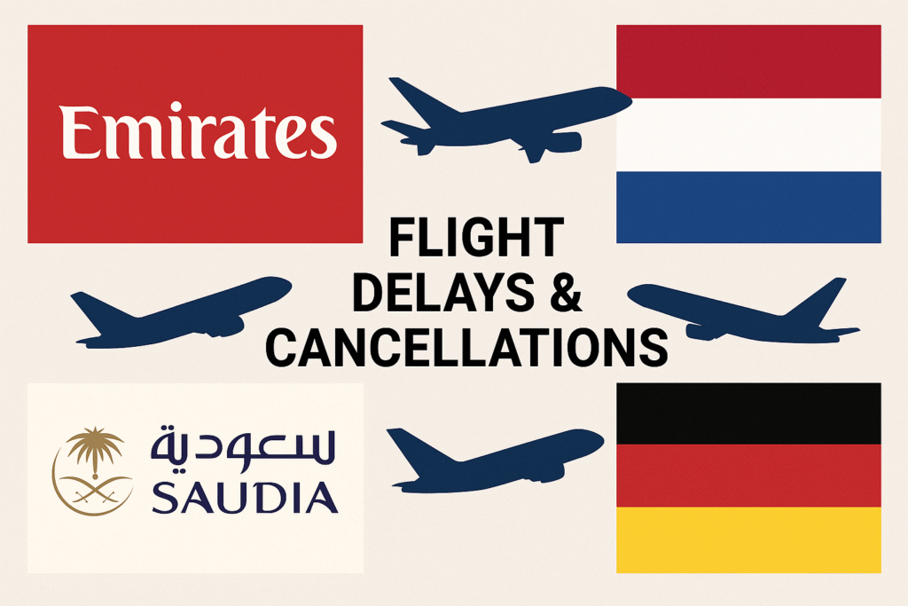 Emirates and Saudia Ground Flights Amid Major Delays in Europe and the Middle East