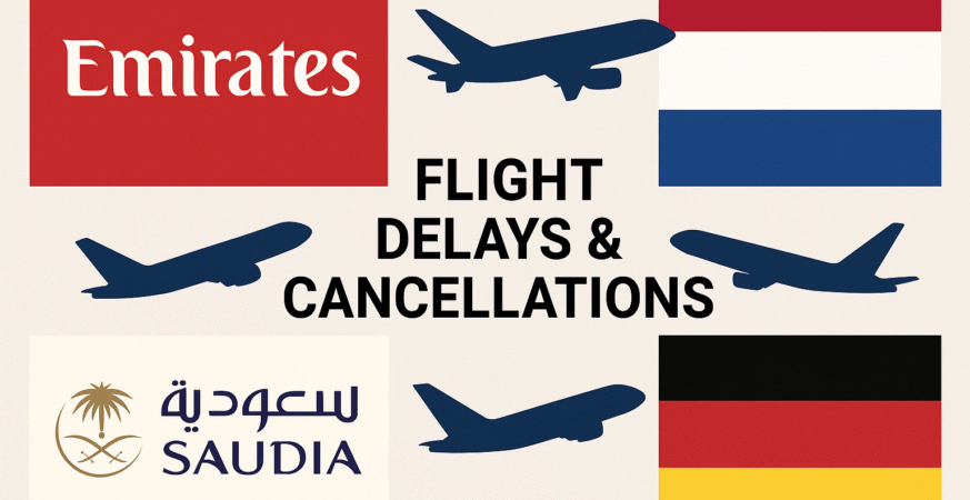 Emirates and Saudia Ground Flights Amid Major Delays in Europe and the Middle East