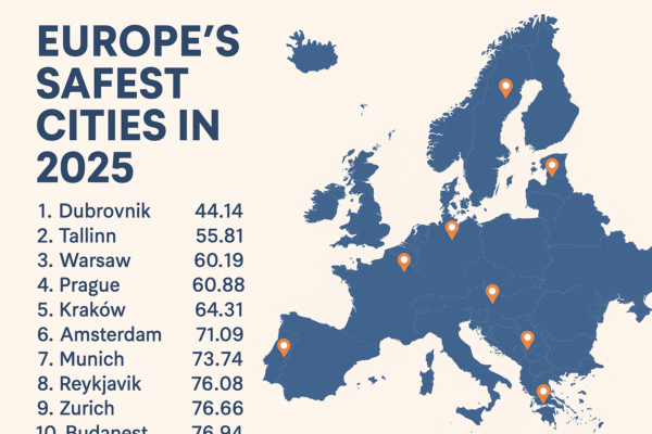 Europe’s Safest Cities in 2025