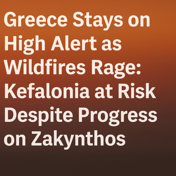 Greece Stays on High Alert as Wildfires Rage