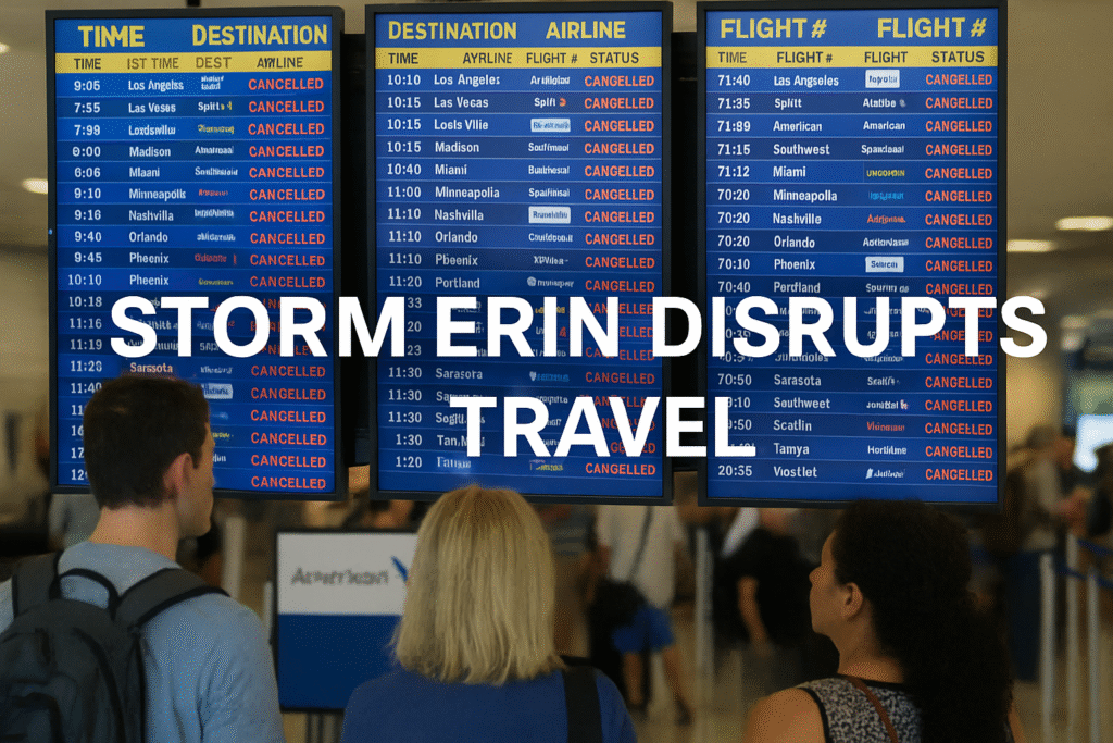 Hurricane Erin Disrupts U.S. Travel