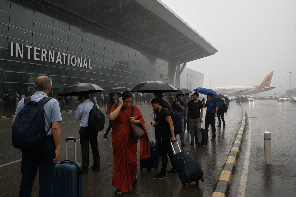 India monsoon travel disruption.