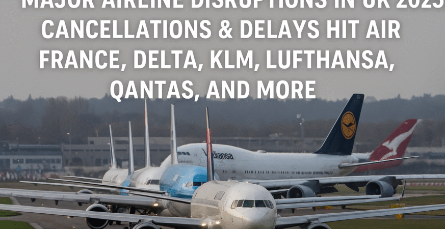 Major Airline Disruptions in UK 2025 Cancellations & Delays Hit Air France, Delta, KLM, Lufthansa, Qantas, and More