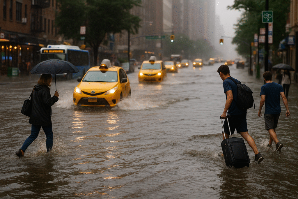 Northeast Travel Paralyzed as Flash Floods