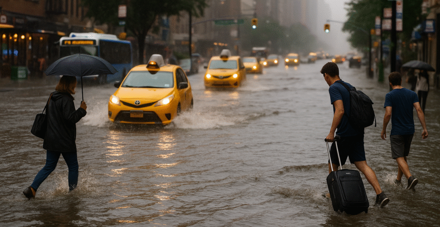 Northeast Travel Paralyzed as Flash Floods