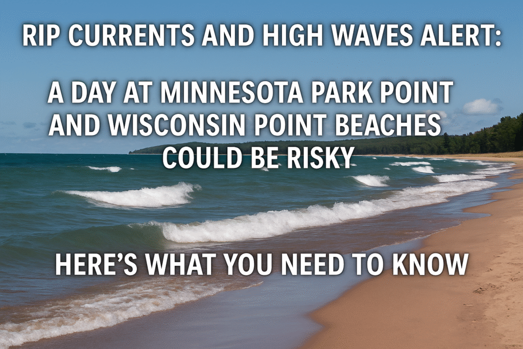 Rip Current Alert at Lake Superior Beaches