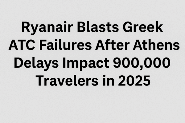 Ryanair Blasts Greek ATC Failures After Athens Delays Impact 900,000 Travelers in 2025