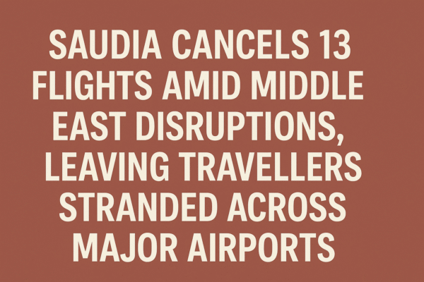 Saudia Airlines Cancels 13 Flights