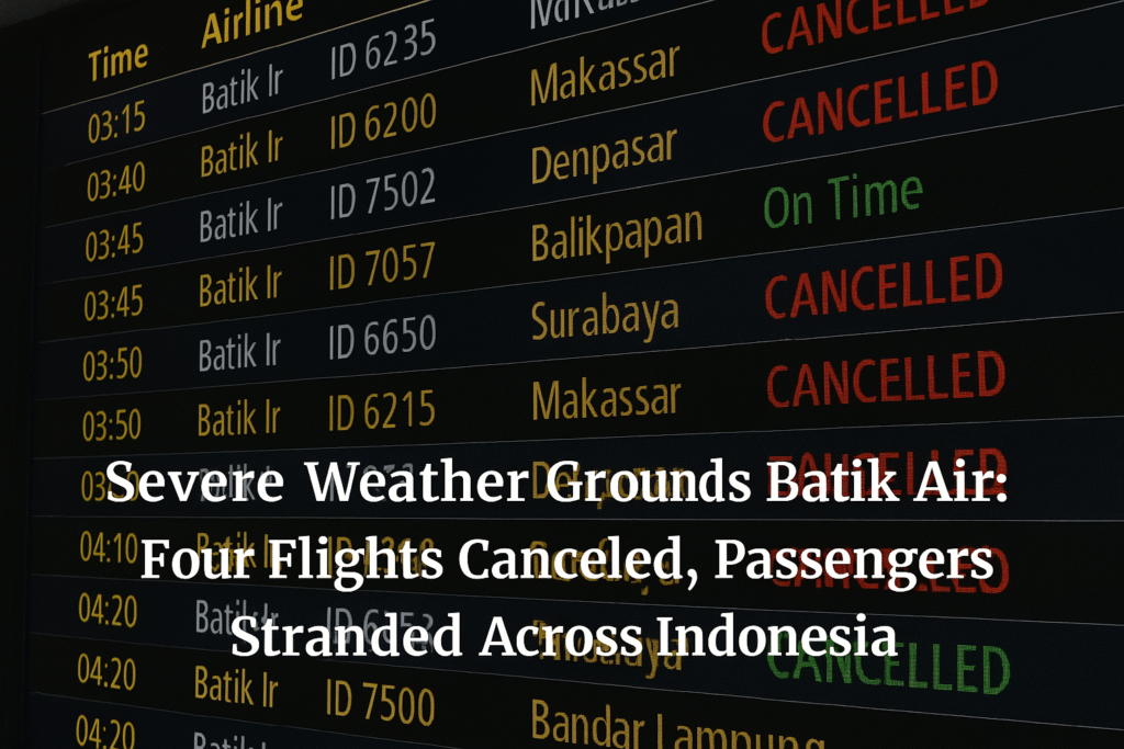 Severe Weather Grounds Batik Air