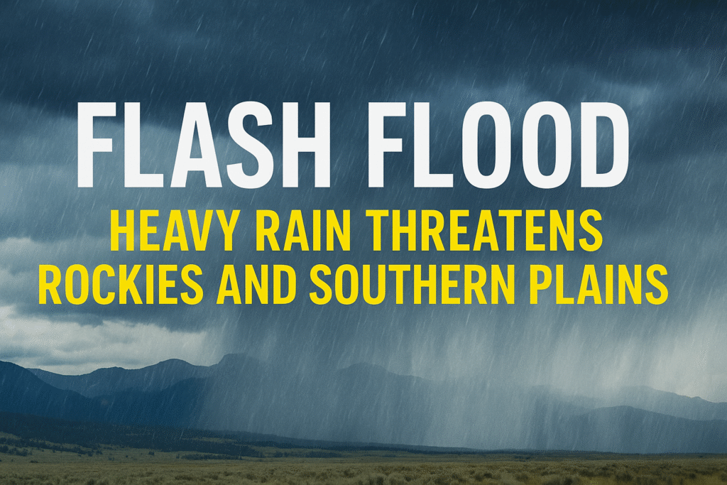 Travel Warning Rockies and Southern Plains Brace for Dangerous Flash Floods