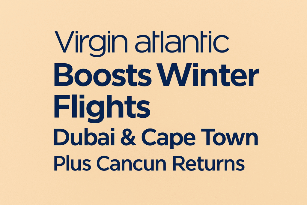 Virgin Atlantic Boosts Winter Sun Routes