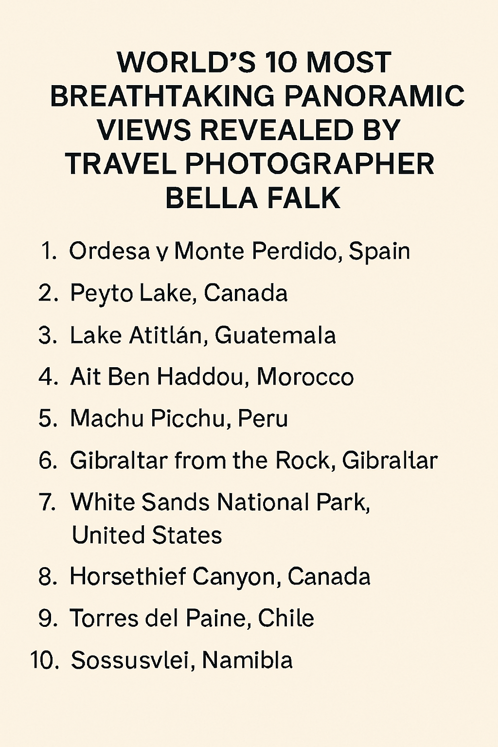 World’s 10 Most Breathtaking Panoramic