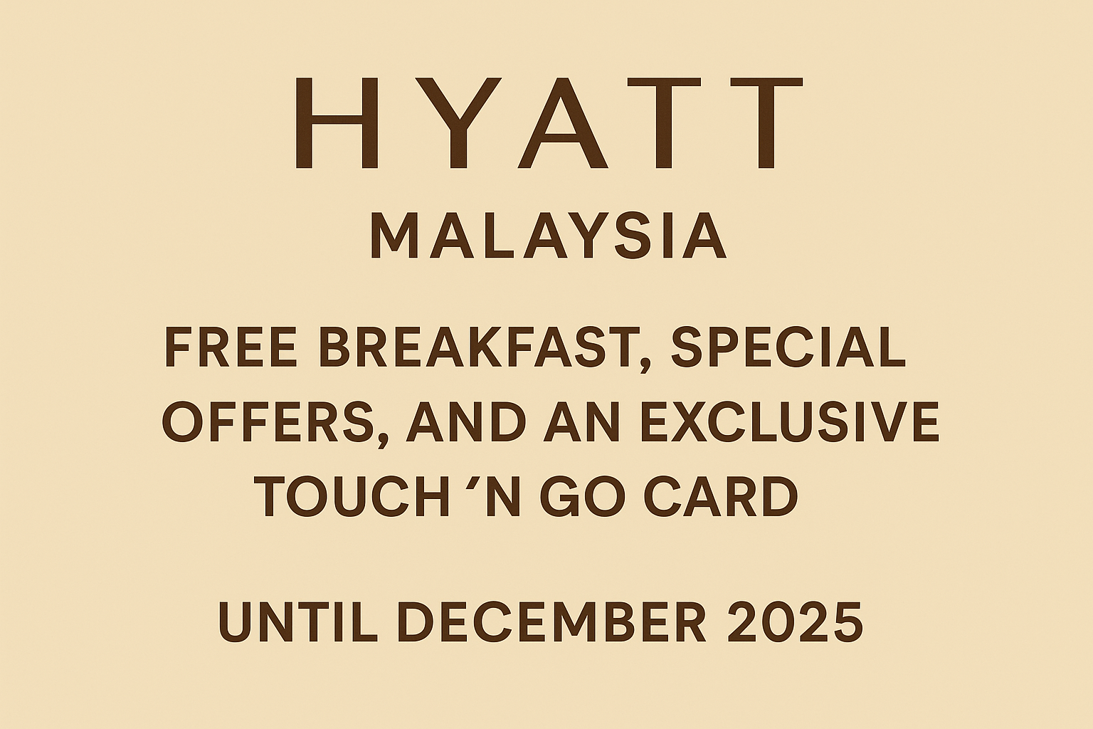 Hyatt Malaysia, Malaysia travel offers, Hyatt hotels promotion