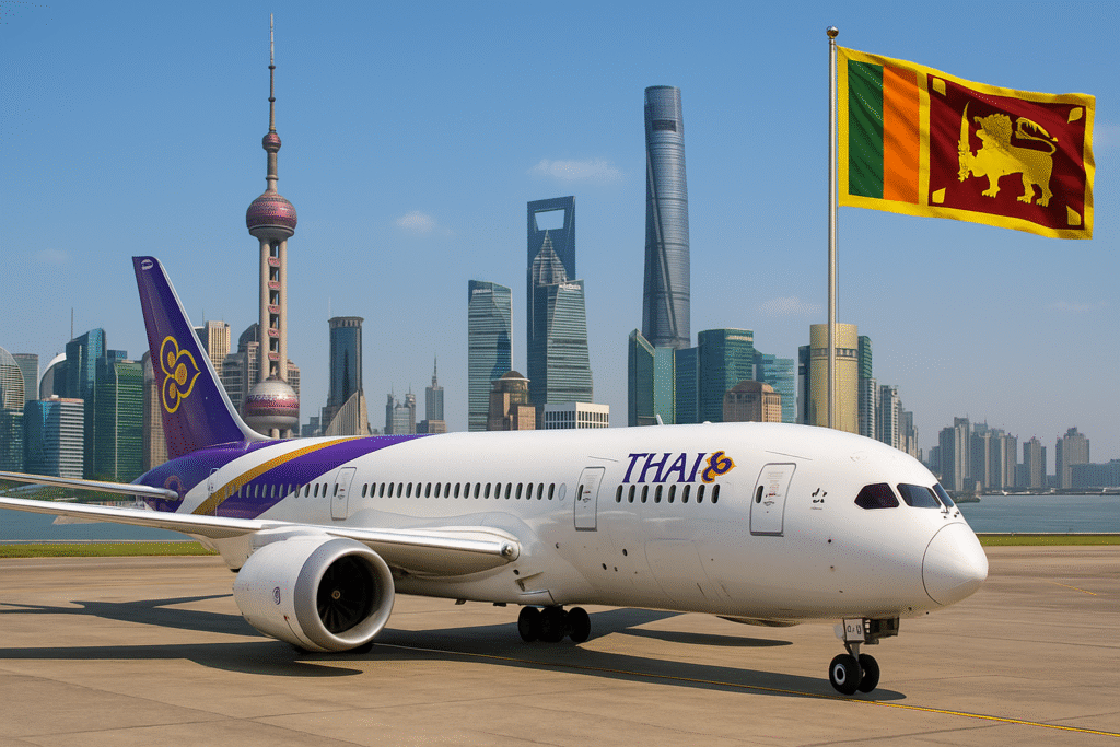Flights to Shanghai and Colombo