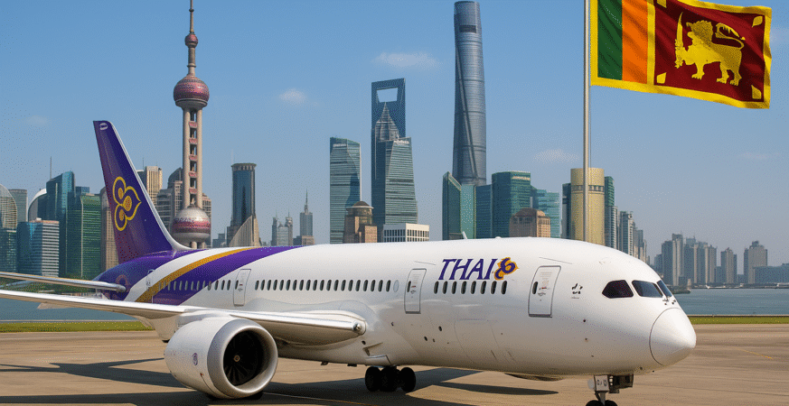 Flights to Shanghai and Colombo