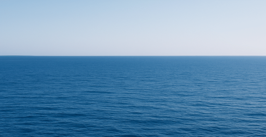 A calm blue ocean