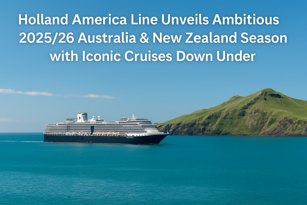 Holland America Line Unveils Ambitious 202526 Australia & New Zealand Season with Iconic Cruises Down Under