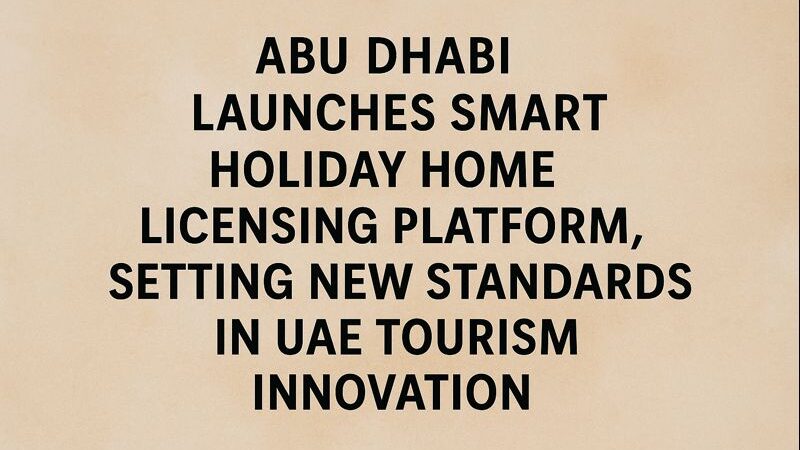 Abu Dhabi Launches Smart Holiday