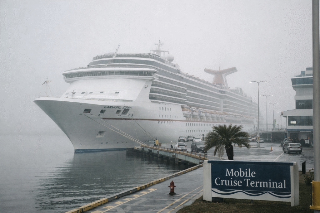 Now Fog Delays Carnival Spirit Arrival in Mobile