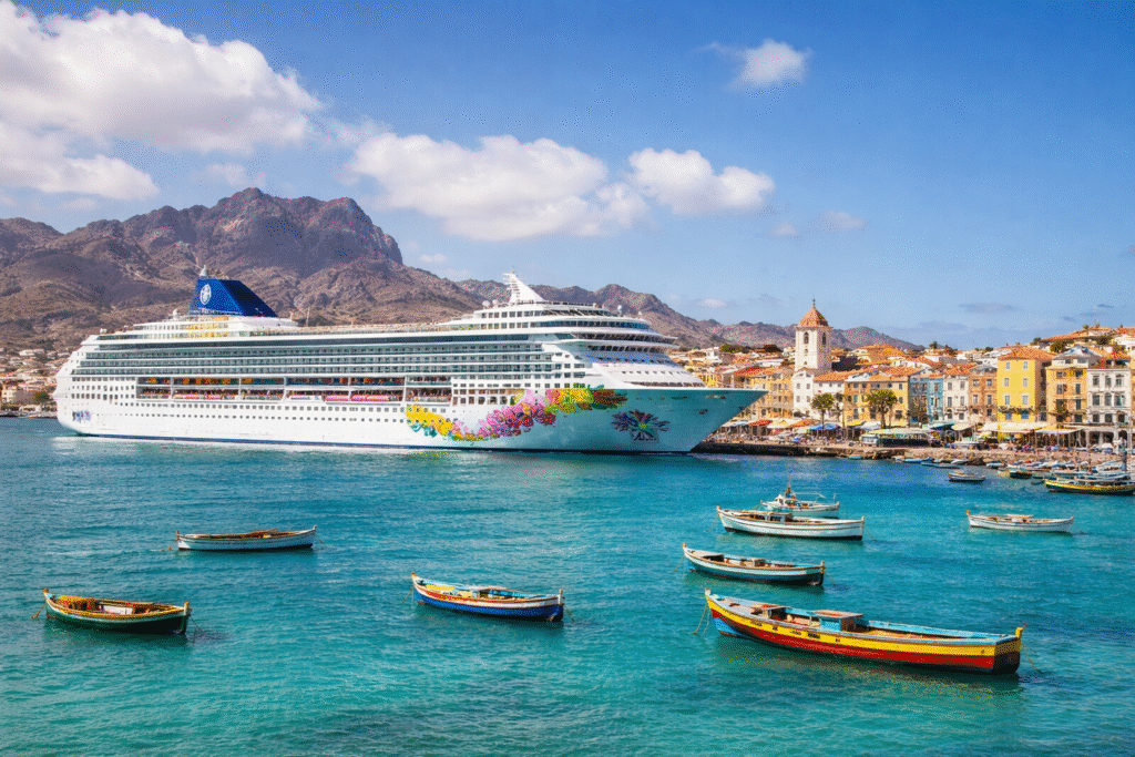 Now Norwegian Sky Calls at Cape Verde
