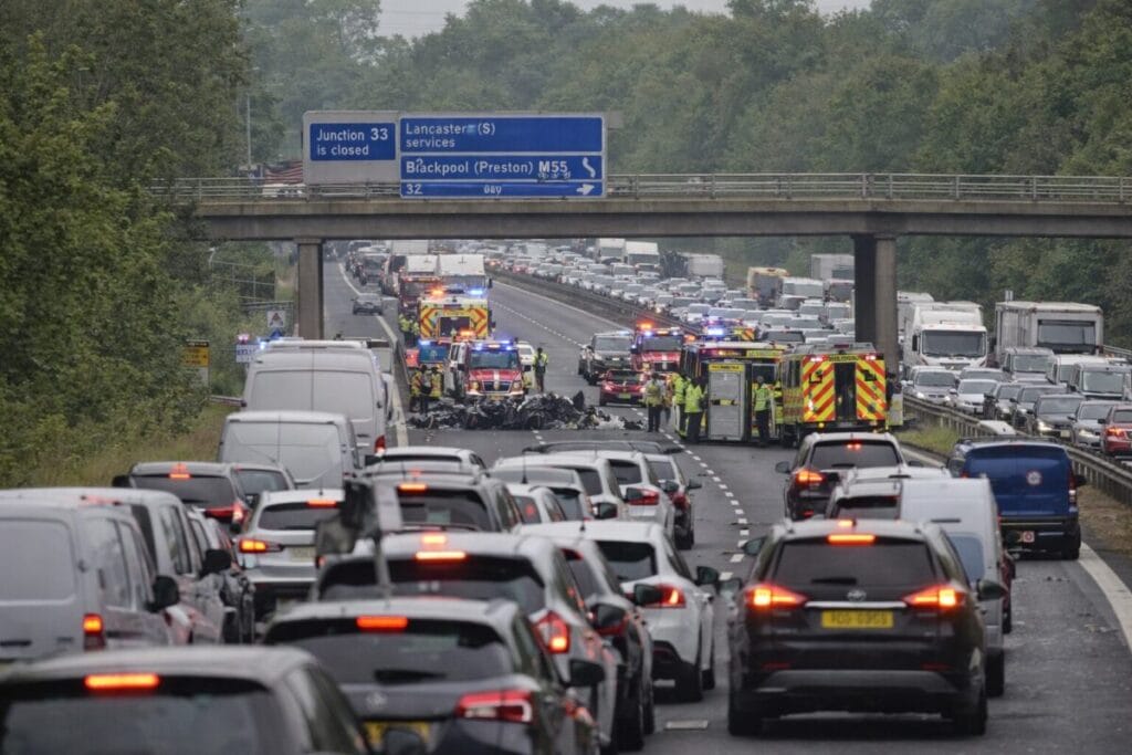 Lancashire traffic disruption