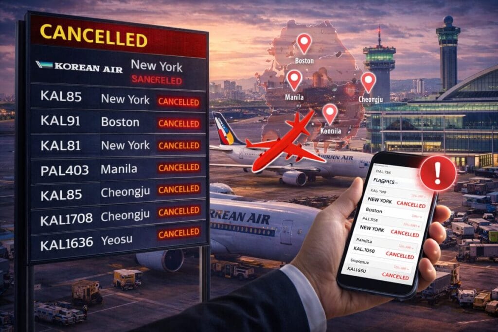 South Korea flight cancellations