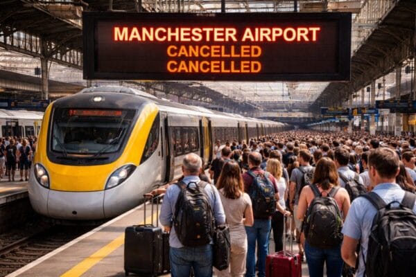 Manchester Airport train disruption
