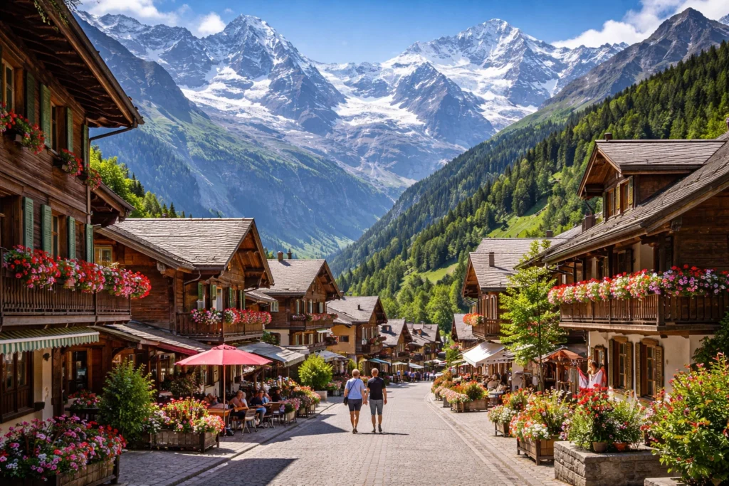 car-free Alpine village