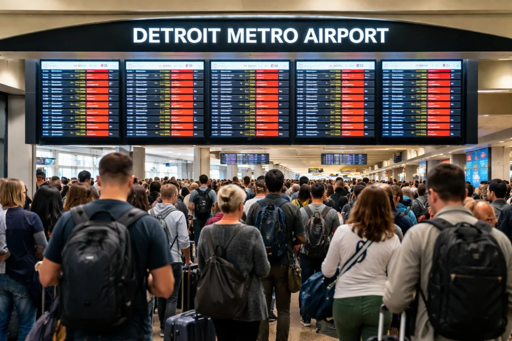 Detroit airport delays
