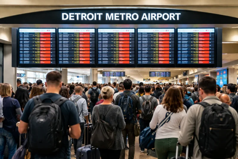 Detroit airport delays