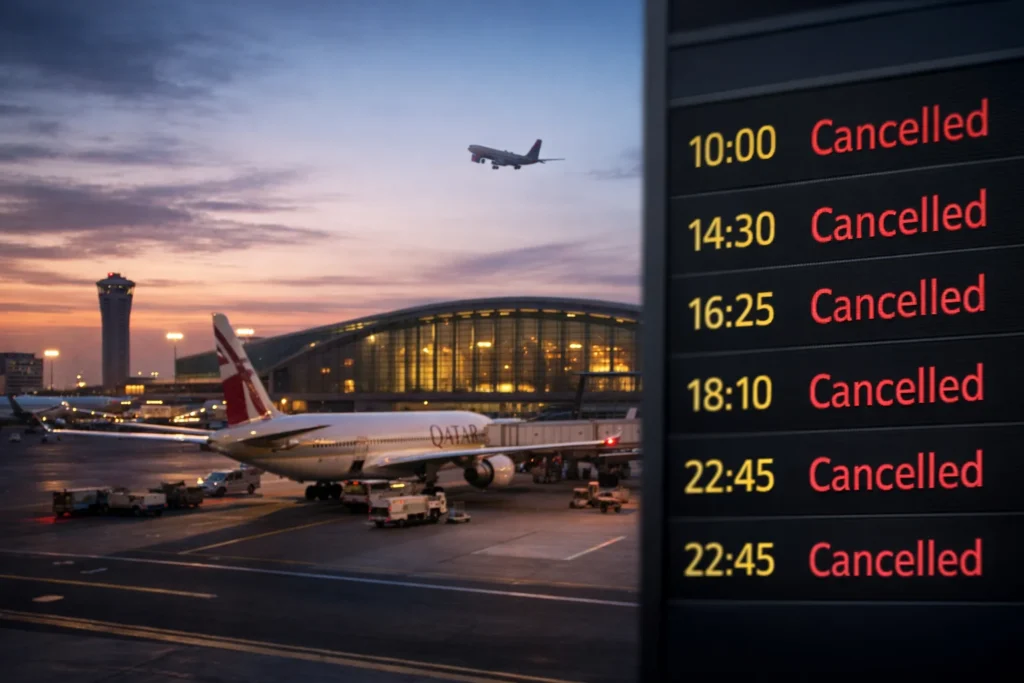 Doha flight cancellations